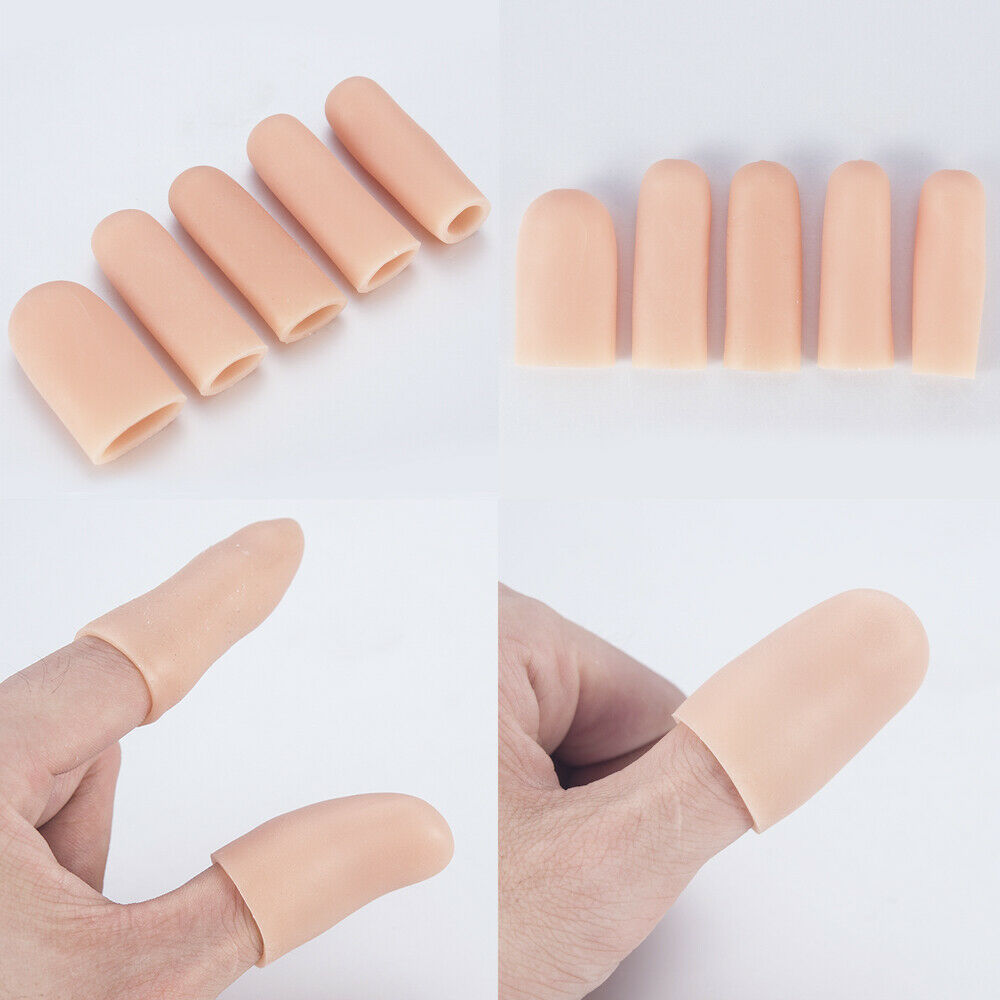 5Pcs Silicone Finger Protector Sleeve Insulation Anti-cut Non-slip Kitchen Tools