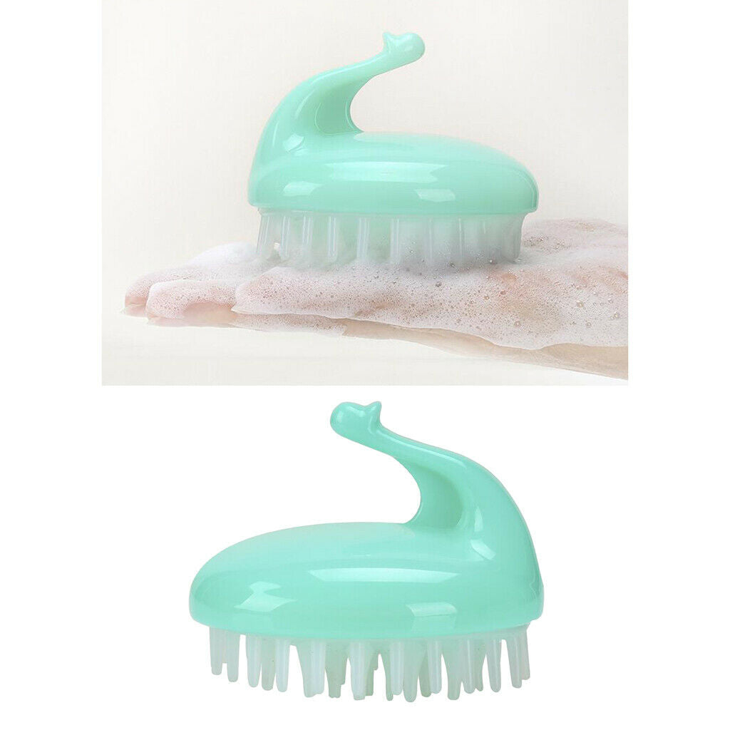Wet and Dry Hair Head Scalp Massager Shampoo Brush for Girls Women Green