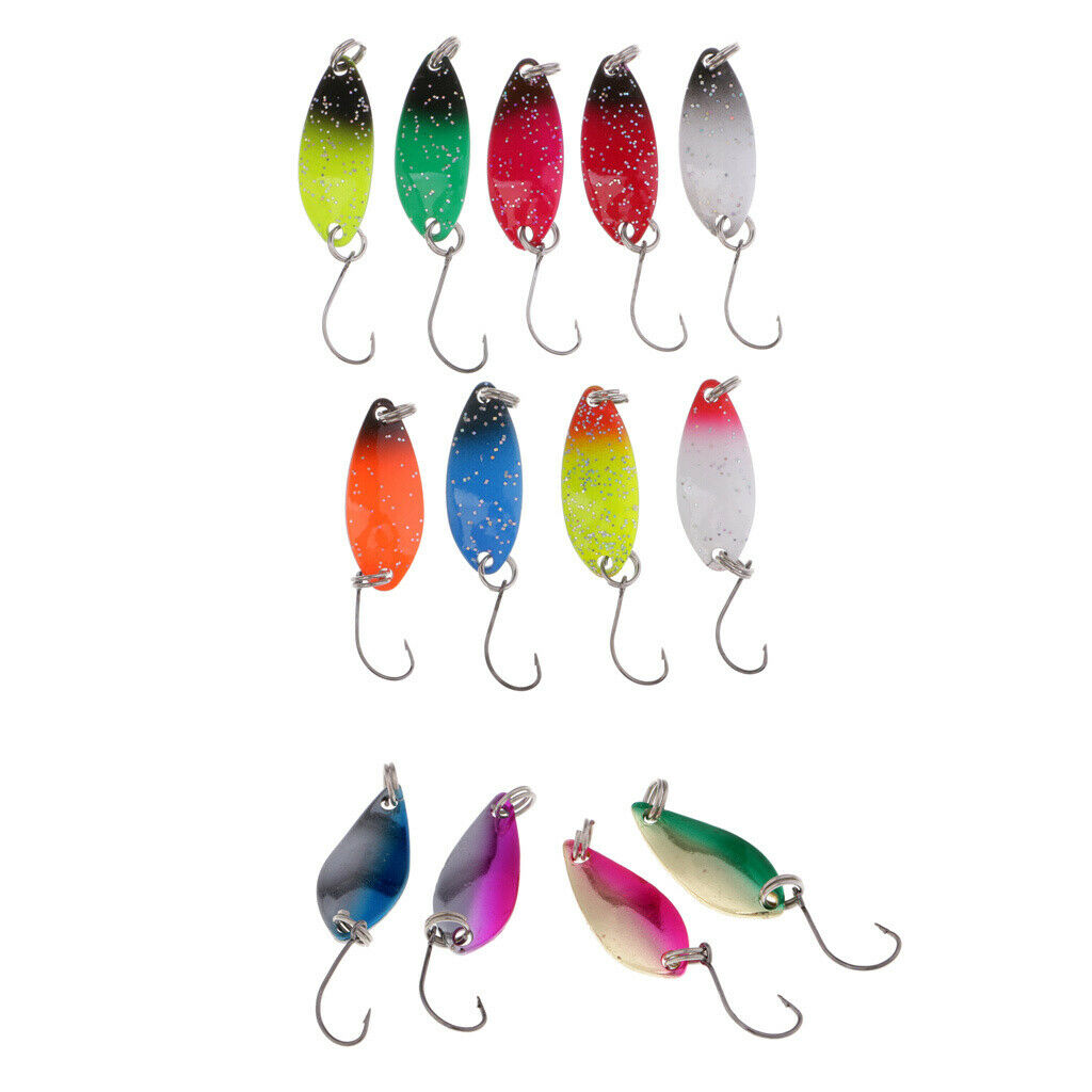 13Pcs/Pack Metal Baits Spoon Lure Fishing Lures Saltwater Baits Bass