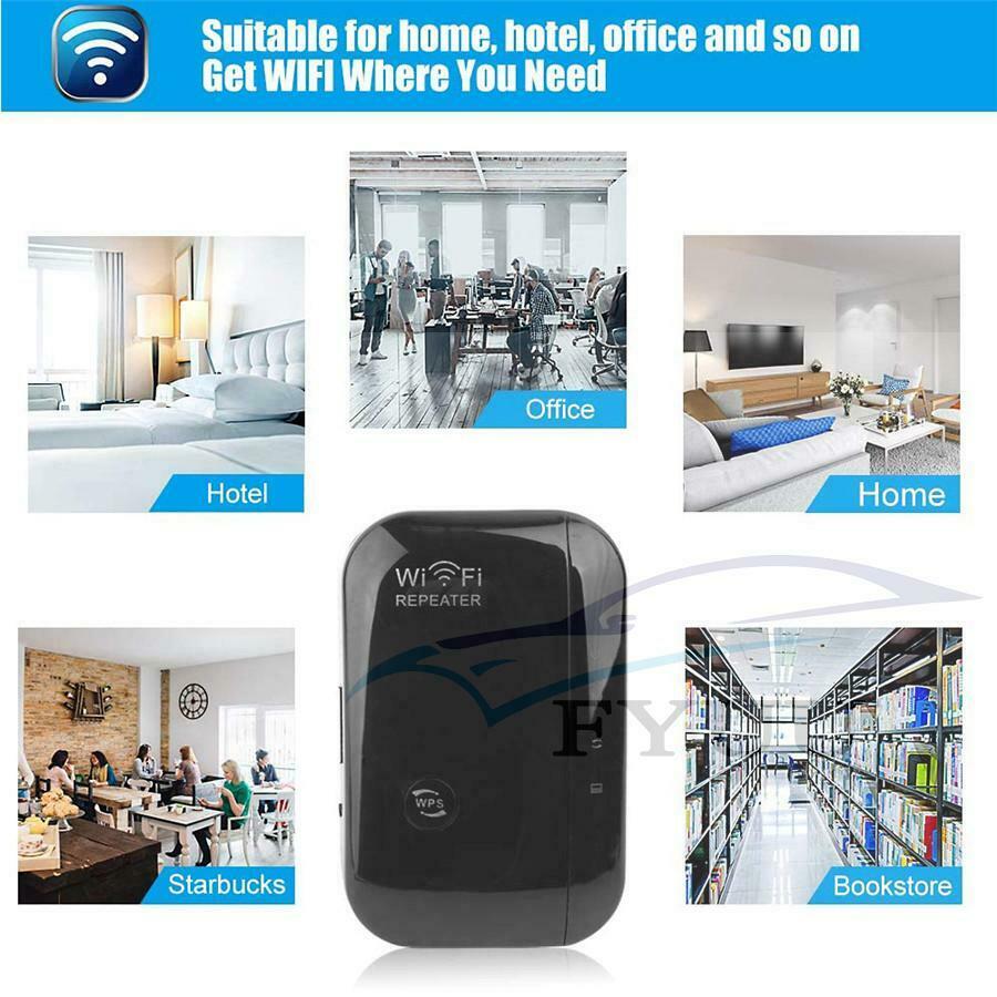 300Mbps WiFi Repeater Wireless AP Router Extender Signal Booster Range US PLUG