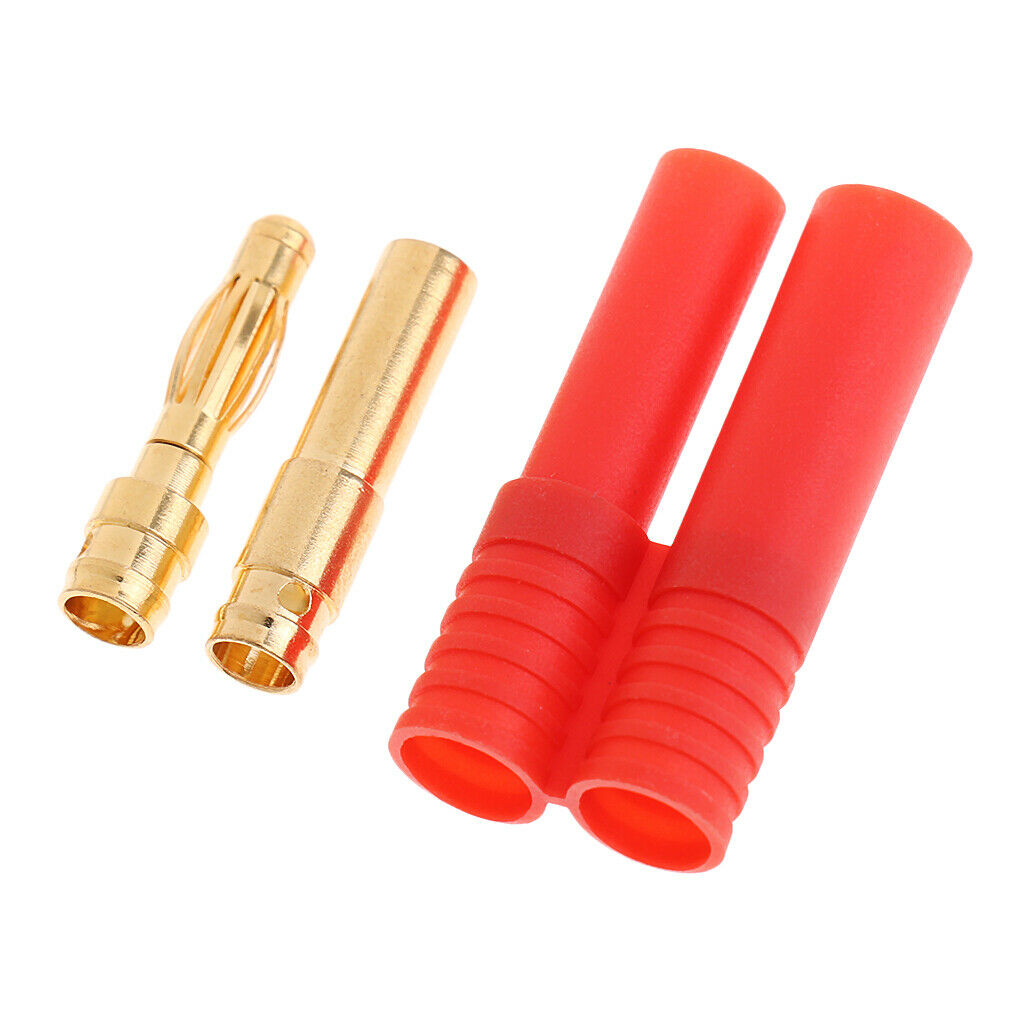 5x HXT Wireless Connectors, 4.0 mm 4mm Banana Bullet  (Male & Female) with Red