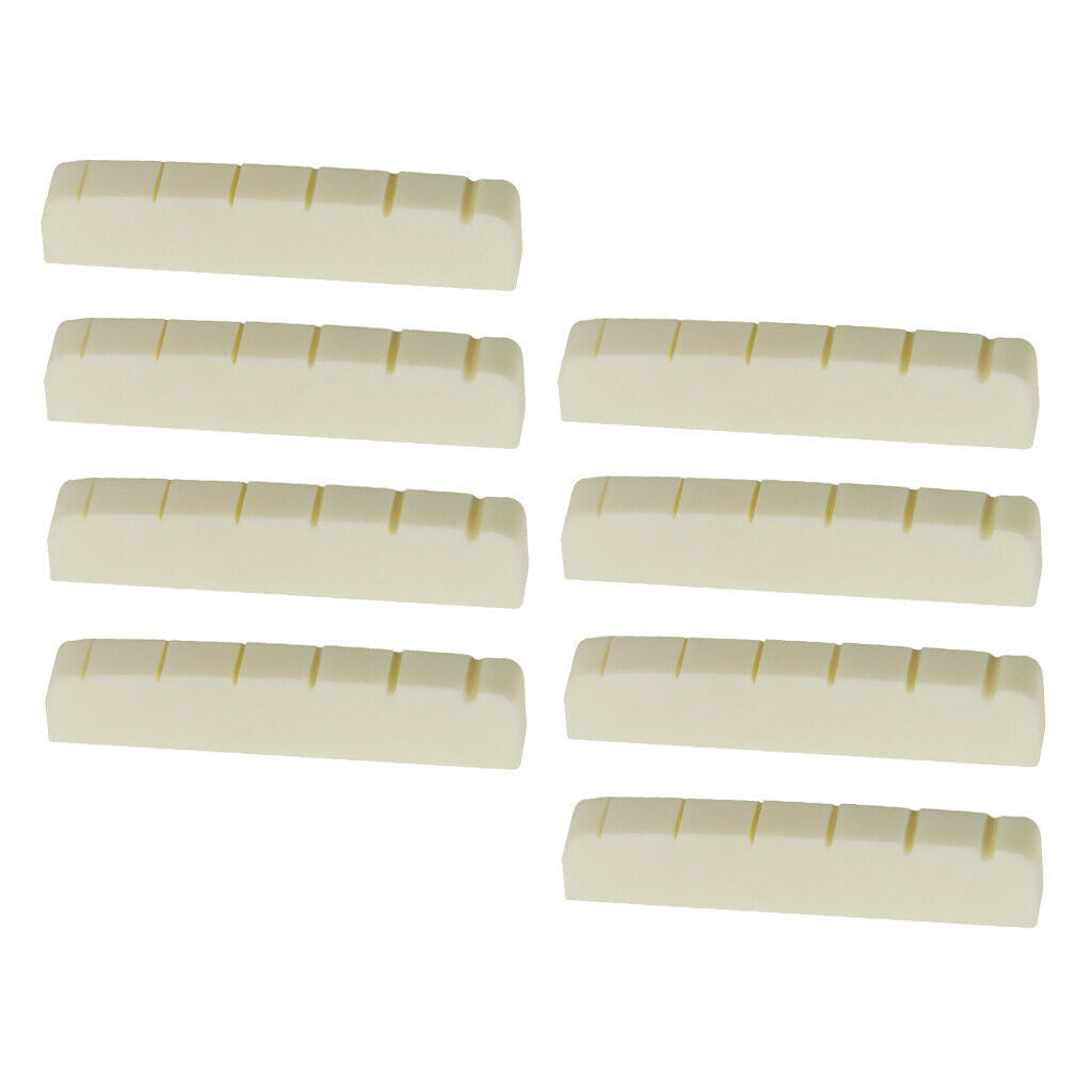 8 lot 43mm Bridge Bone Nut for Guitars Instrumental Part Replacement Set