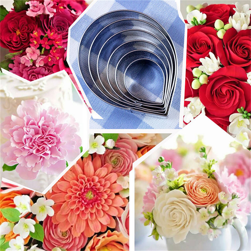 6X/Set Rose Petal Mold Mould for Cake Decor Fondant Sugarcraft Cutter Too.l8