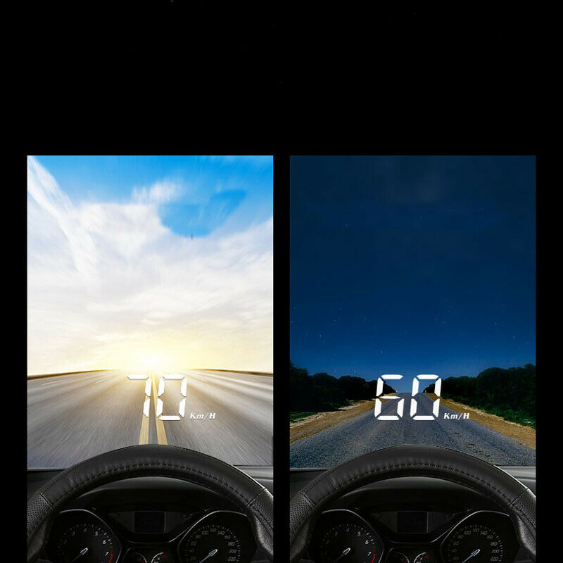 Car OBD HUD High-definition Head up Display Driving Speedometer Voltage Alarm