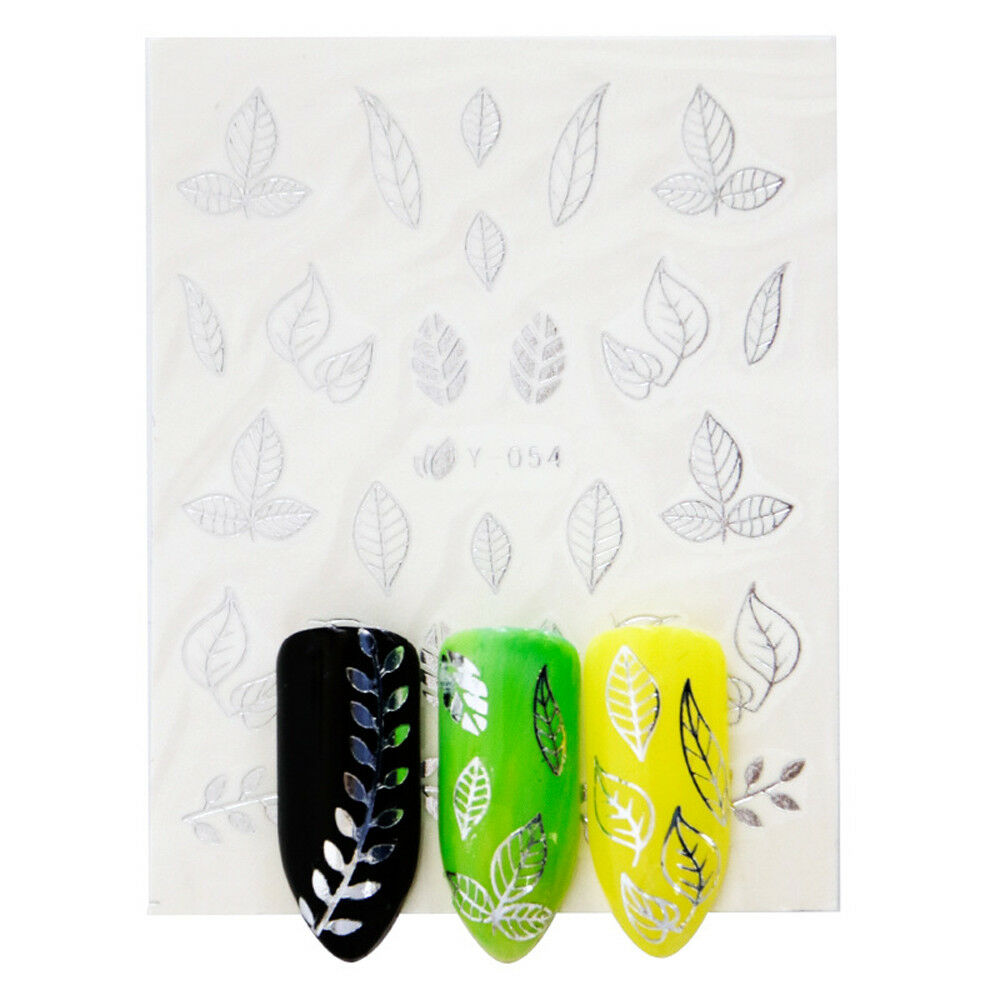 30 Sheets Nail Stickers Water Decals Transfers Feathers Flowers Watermark Decals