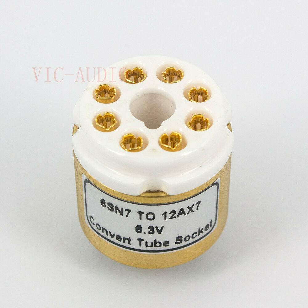 1PC 6SN7 to 12AU7 ECC83(6.3V) Electron Tube Socket Adapter Socket Converter DIY