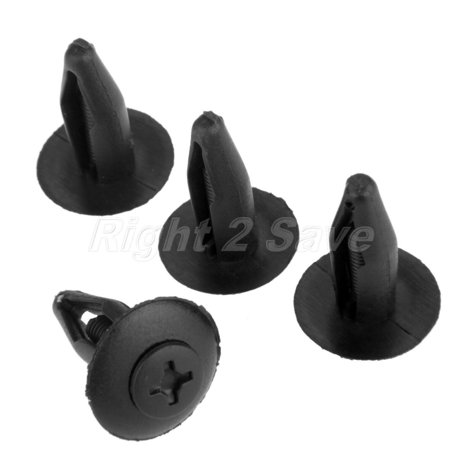 50 X Plastic Car Autto Black Fasteners Rivets trim panels for fender bumper door