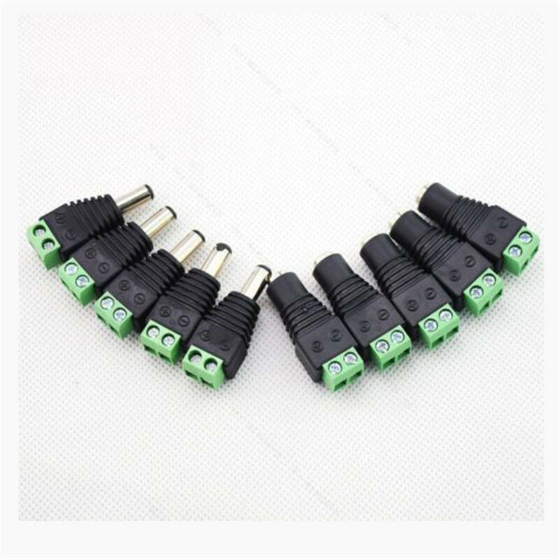 4X Male Female 2.1x5.5mm DC Power Plug Jack Adapter Wire Connector for CCT.l8