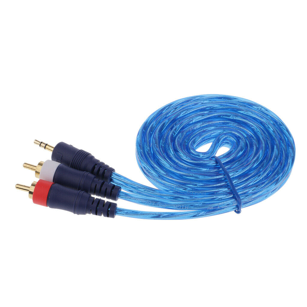 3.5mm Male to 2 RCA Male AUX Audio Cable for TV MP3 IPOD Audio Player 1.5m