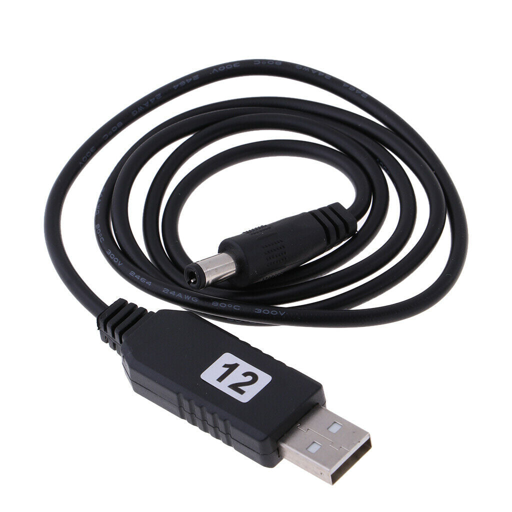 DC 5V to DC 12V USB Voltage Step Up Converter Cable with DC Jack 5.5x2.1mm