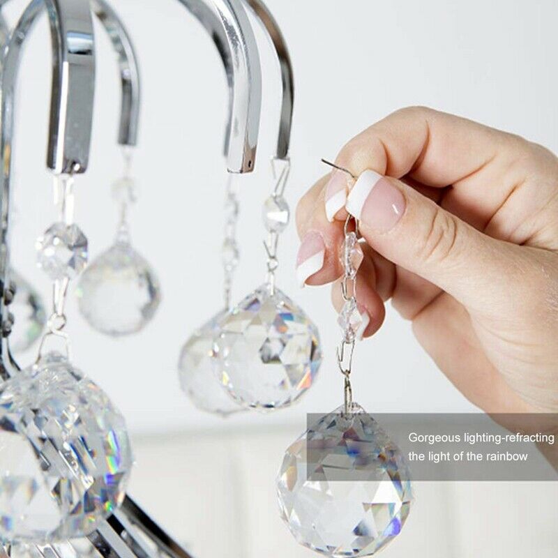 24 Pcs Crystal Balls Prism Suncatcher Rainbow Pendants Maker Hanging Crystals M3