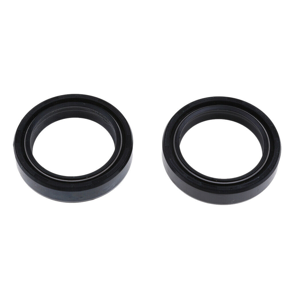 Pair Black Motorcycle Shock Absorption Rubber Oil Seal for Kawasaki BMW 250