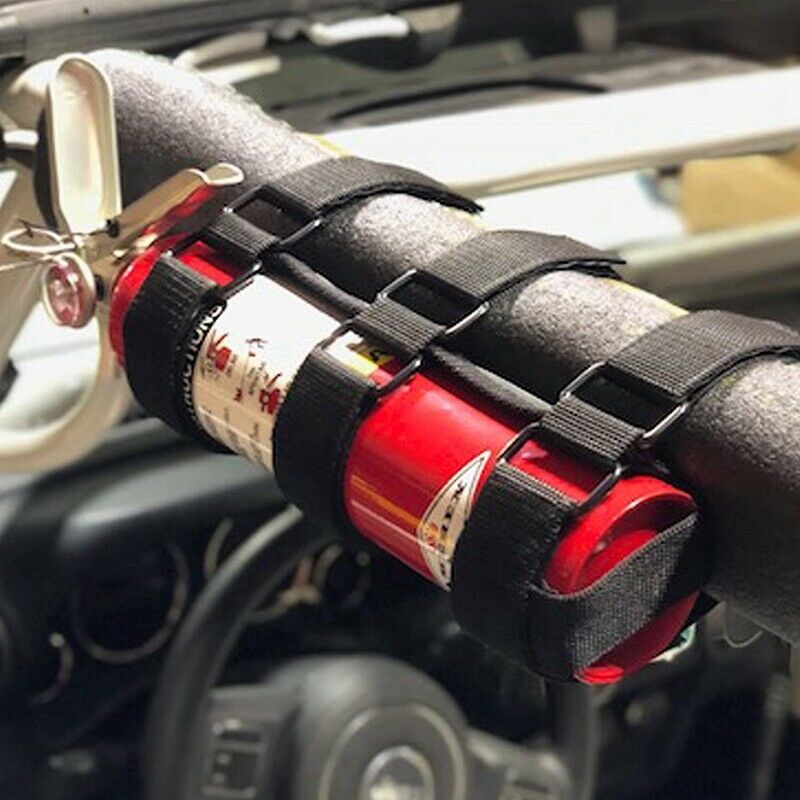 Adjustable Roll Bar Fire Extinguisher Holder 3 Lb for Jeep Wrangler Fire ExtinK2