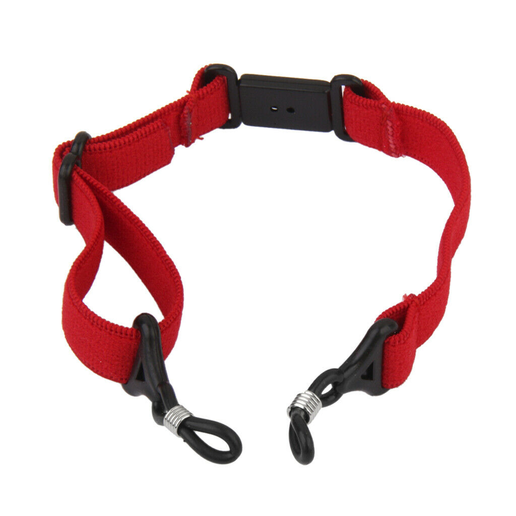 Elastic Nylon Sport Glasses Eyewear Sunglasses Cord Anti Slip Holder Red