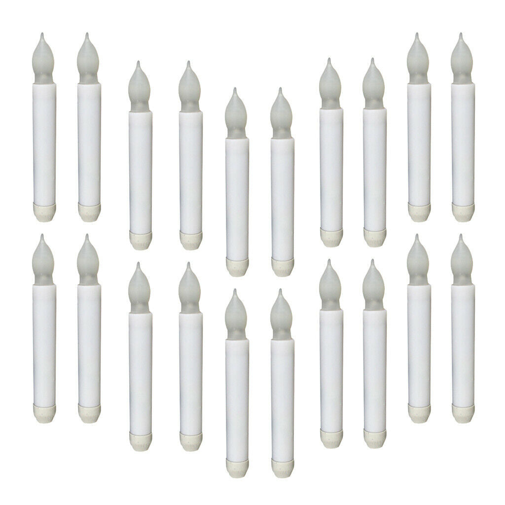 20 x Battery Powered Long LED Candle Flameless Flicker Candle for Home Decor