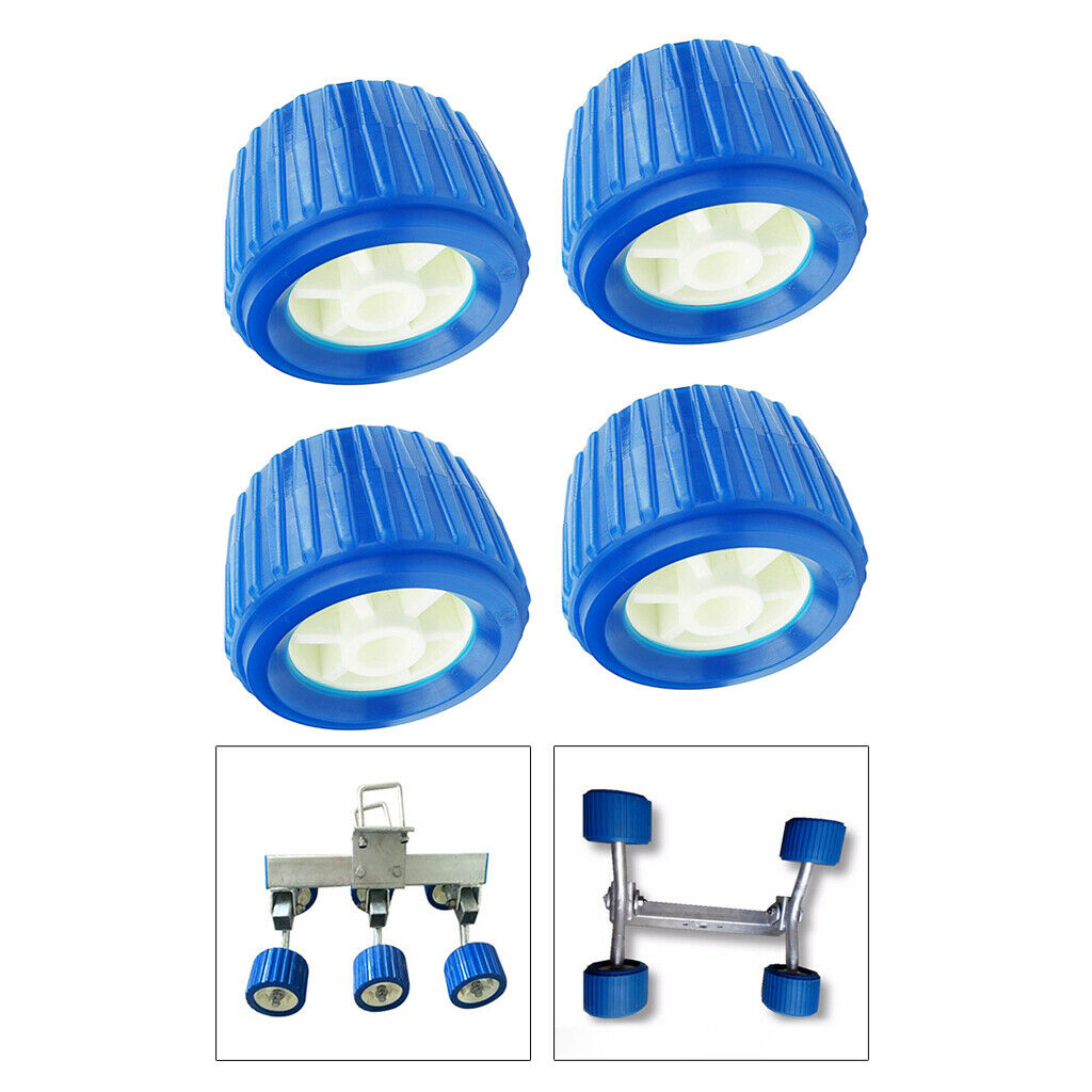 4x Heavy Duty Boat Roller Boat Ribbed Wobble Replacement Loader Trailer New