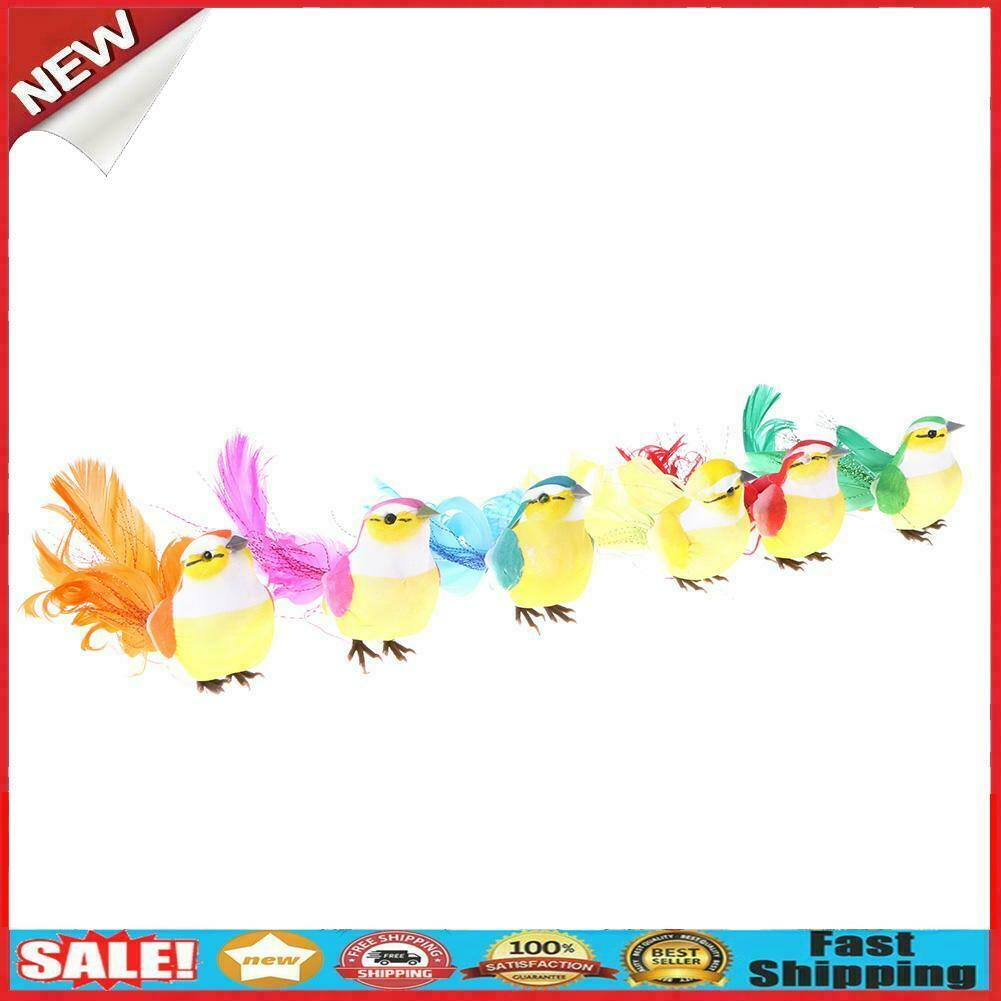 12pcs Decorative Doves Artificial Foam Feather Simulation Craft Birds Decor @