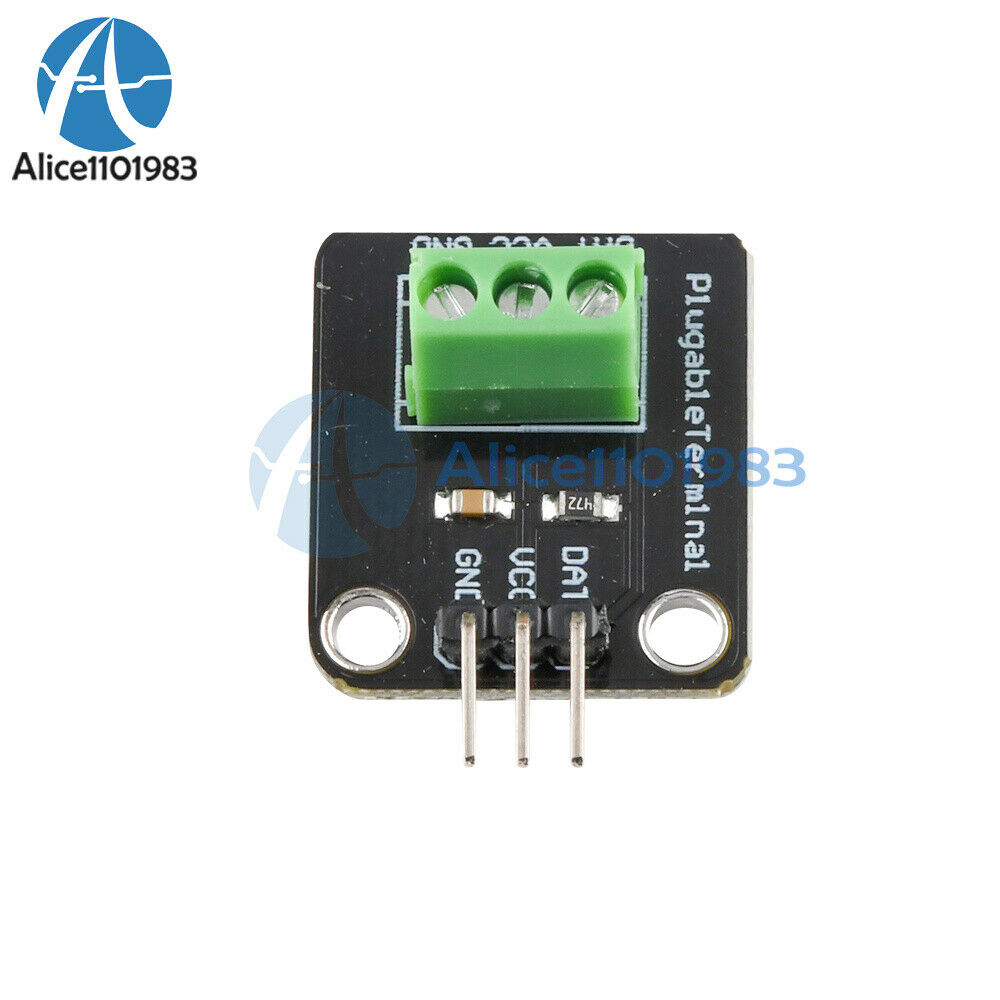 DS18B20 Temperature Sensor Probe Waterproof Plugable Terminal Adapter Module Kit