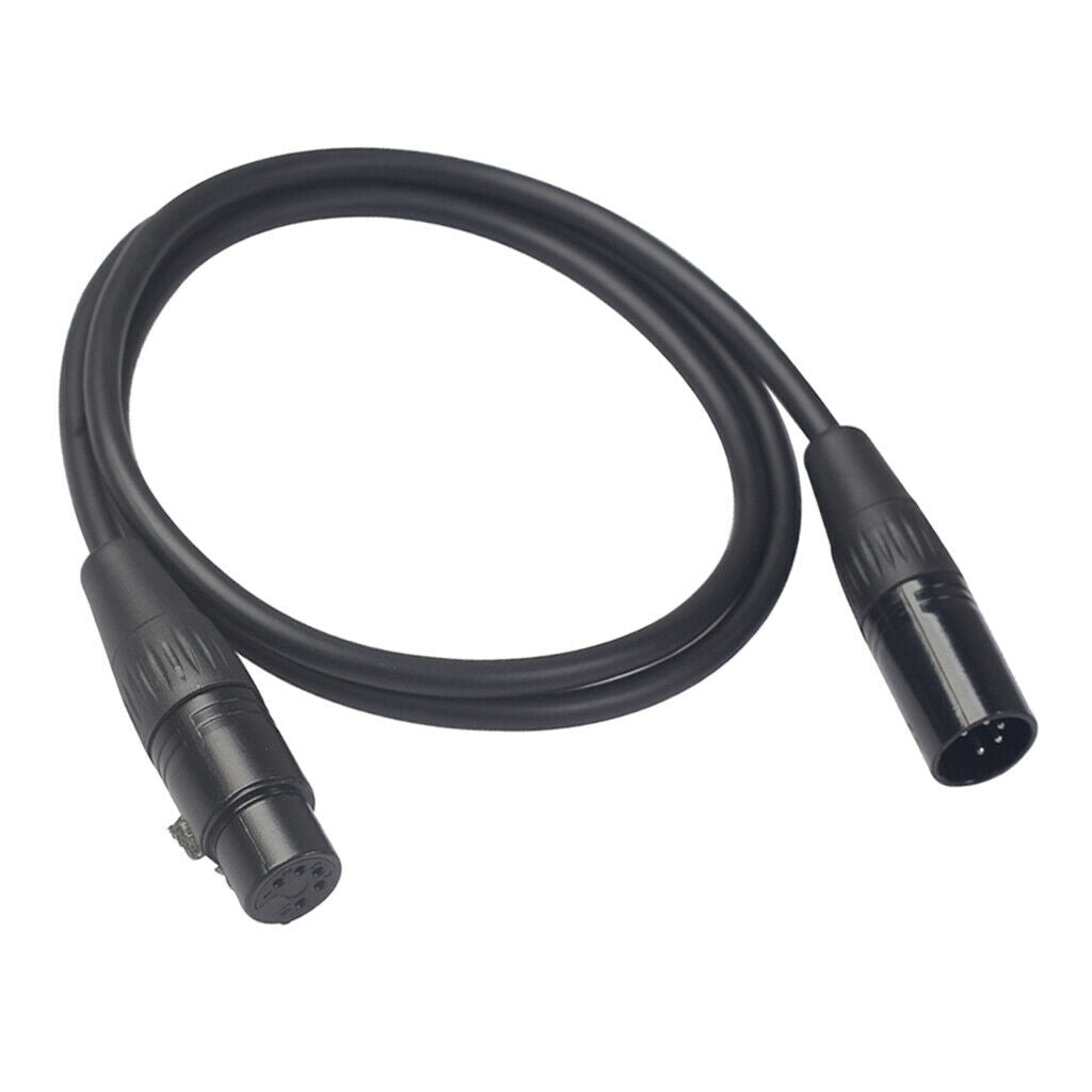 5 Pins XLR Male to 5 Pins XLR Female Stereo Audio Cable Adapter 1m