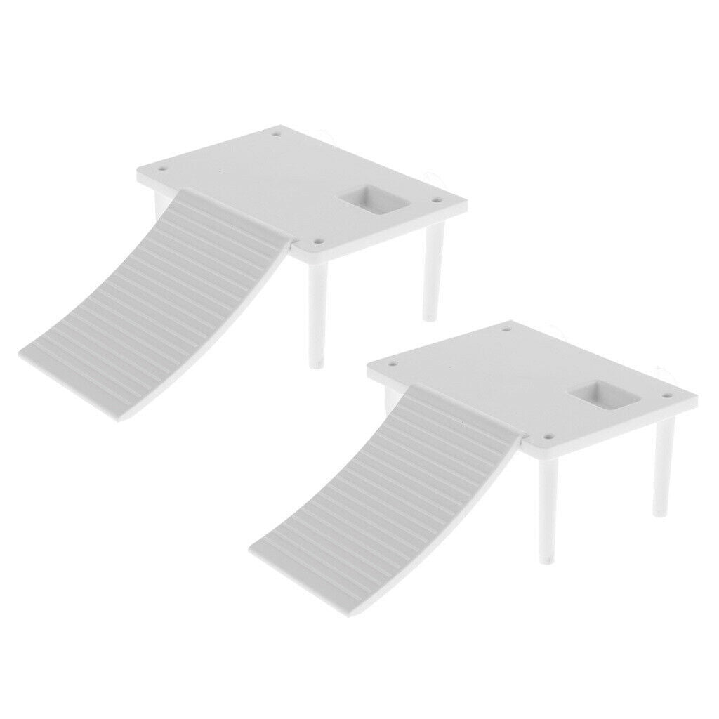 2pcs Aquarium Reptile Turtle Basking Platform Floating Island Climbing Ramp