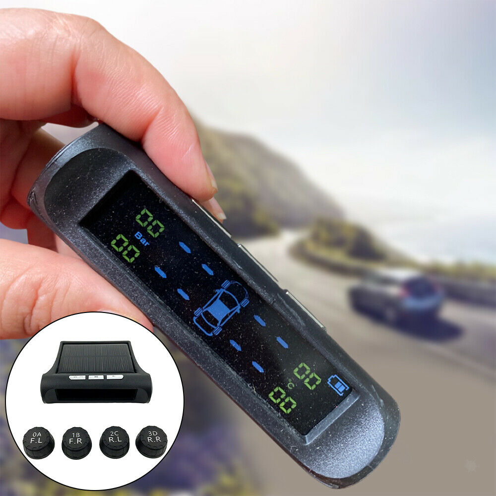 Battery Powered Tire Pressure Monitoring System w/ 4 External Sensor Kit
