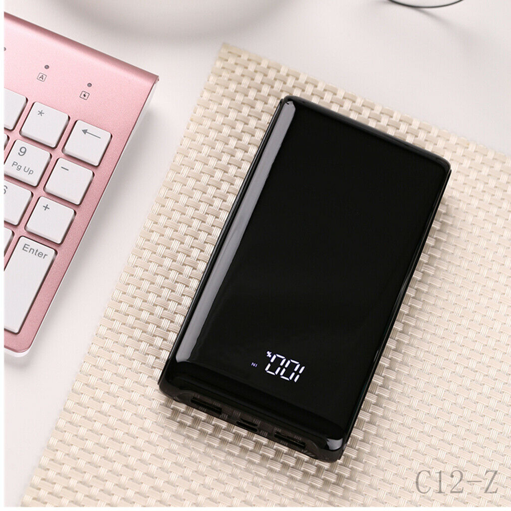 Dual USB  6x 18650 External Backup Battery Charger Box Case