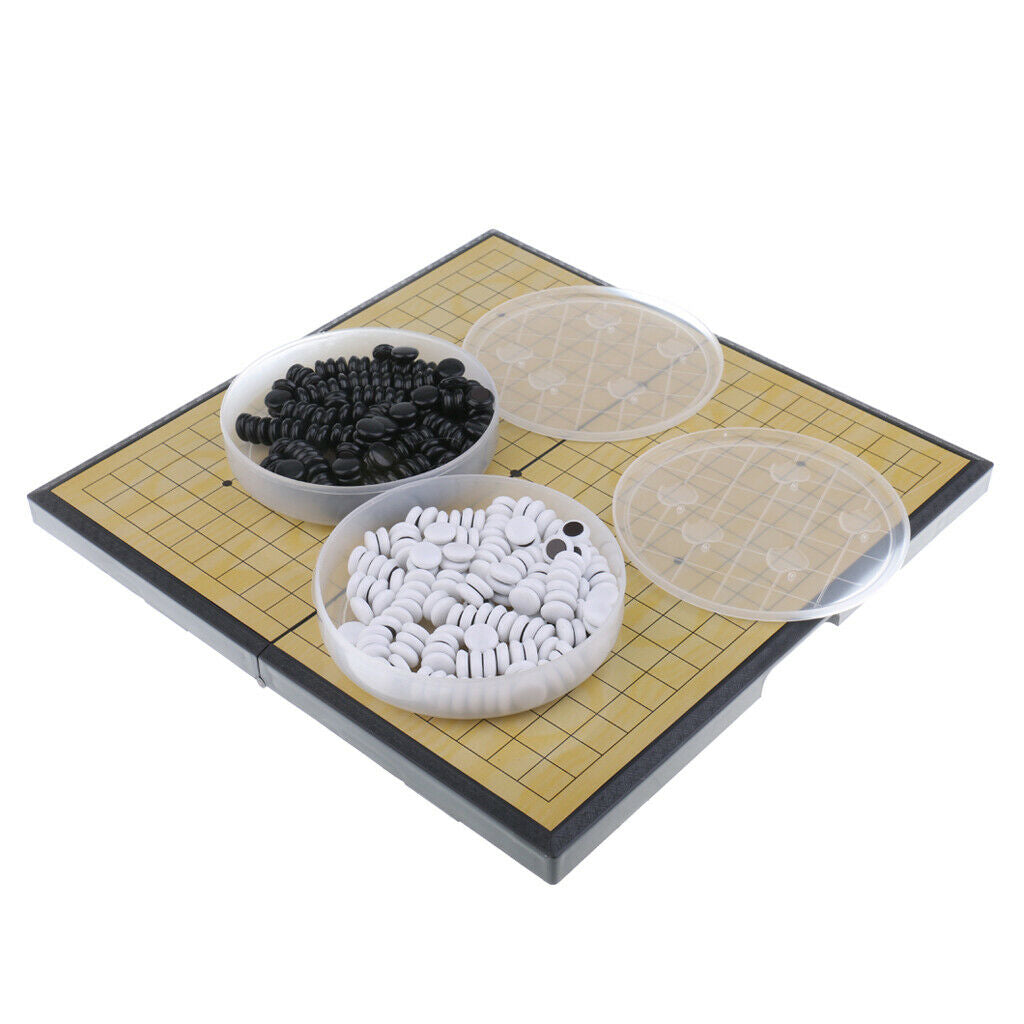 Children Go Game Portable Folding Go Game  Chessboard Weiqi Games