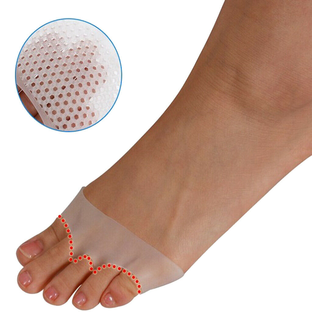 10x Gel Metatarsal Sore Ball Forefoot Pads Ball of Foot Cushion Clear New