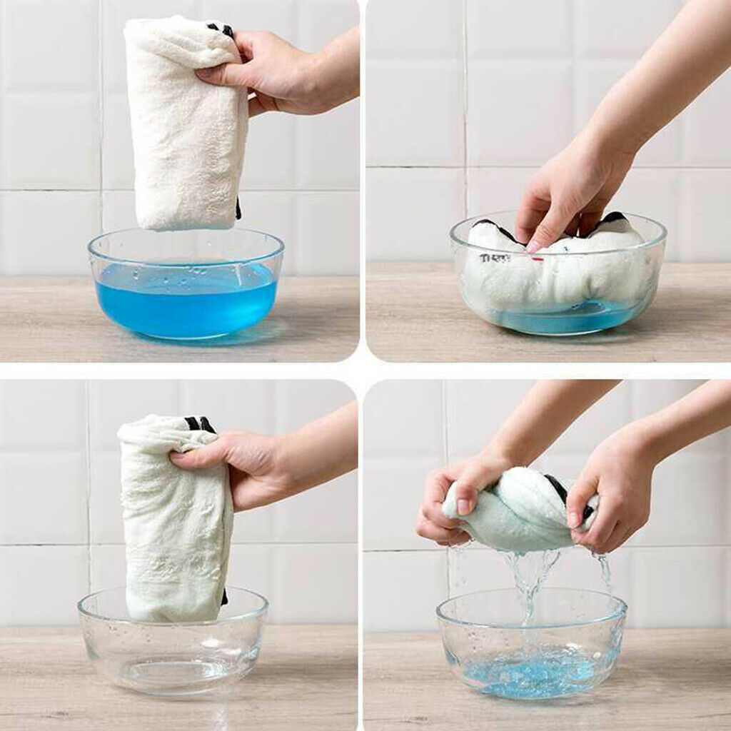 Water-absorbent Hair Towel Wrap Drying Hair Towel w/ Button Bathing Bath Hat