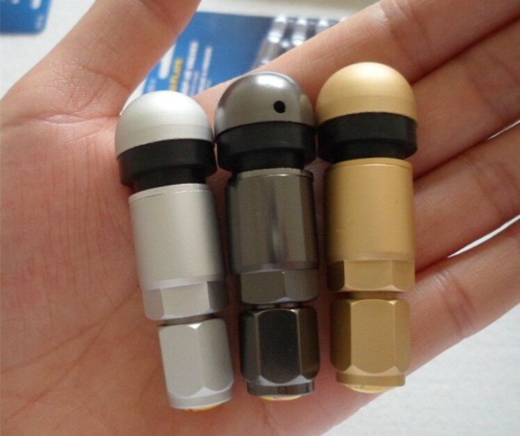 4pc Car Tire Anti-explosion Valve Aluminum Tubeless Stem With Dust Cap Universal