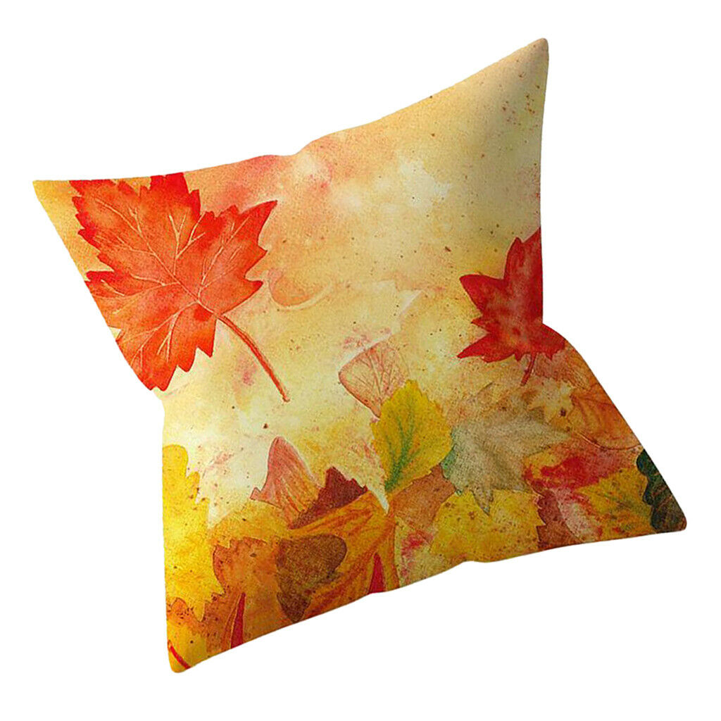 4x Maple Leaf Pattern Velvet Bird Colorful Throw Sofa Cushion  Pillow Cover