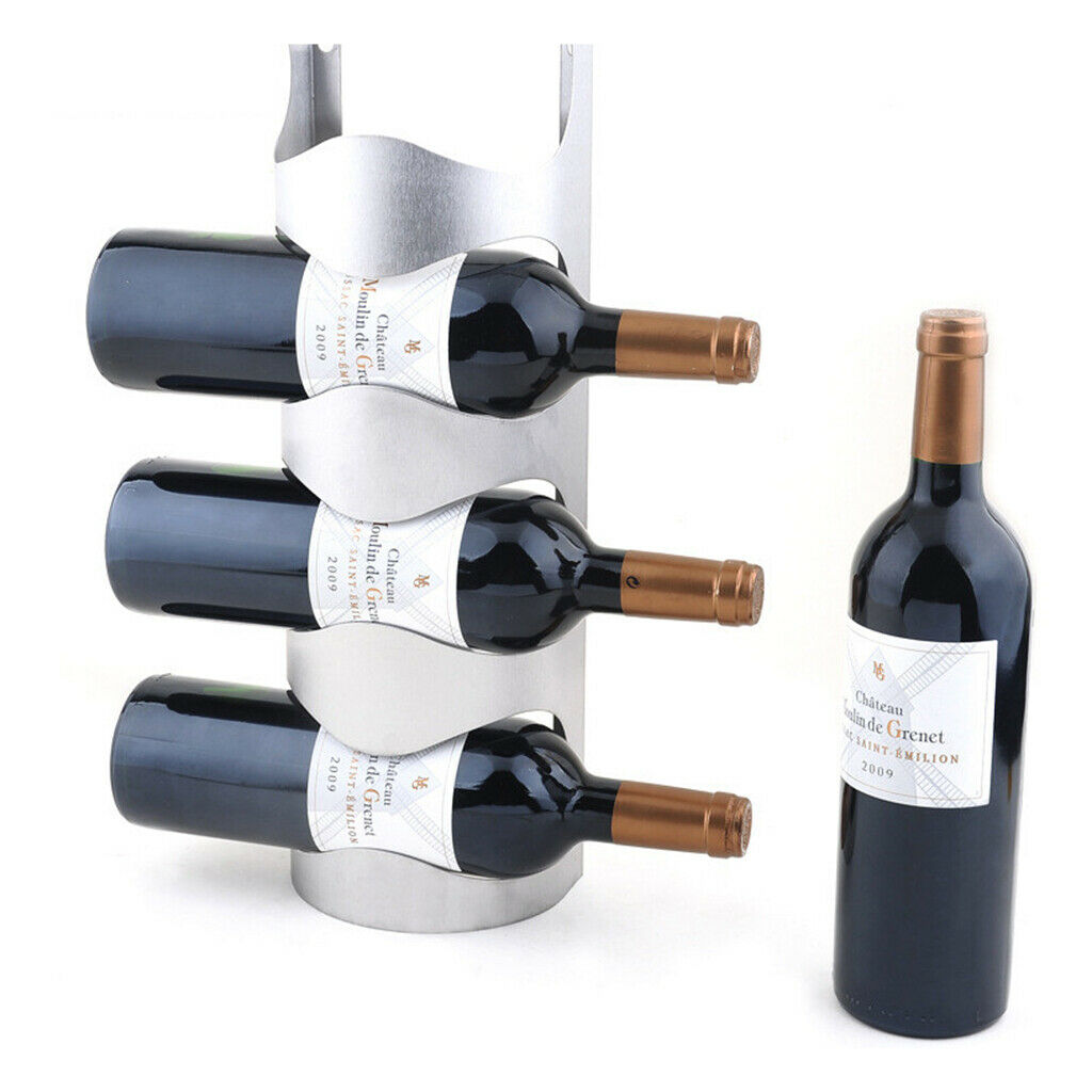 Stainless Steel Wine Holders Bottle Holder Wine Dispaly Rack 4-Bottle Holder