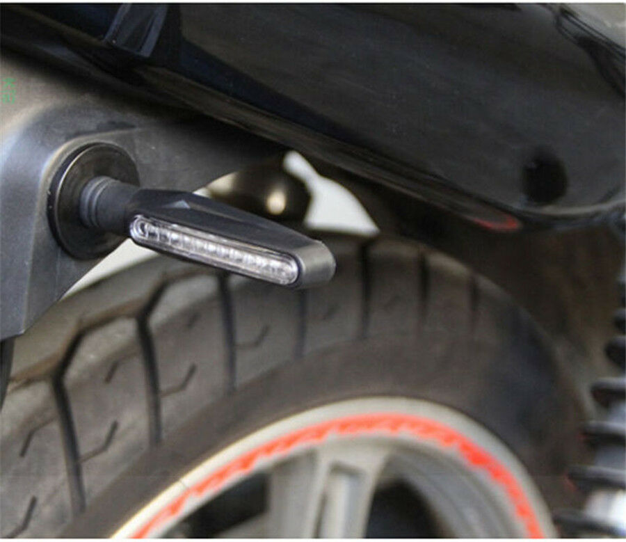 2xAmber Flowing Universal Motorcycle Motorbike 12LED Turn Signal Indicator Light