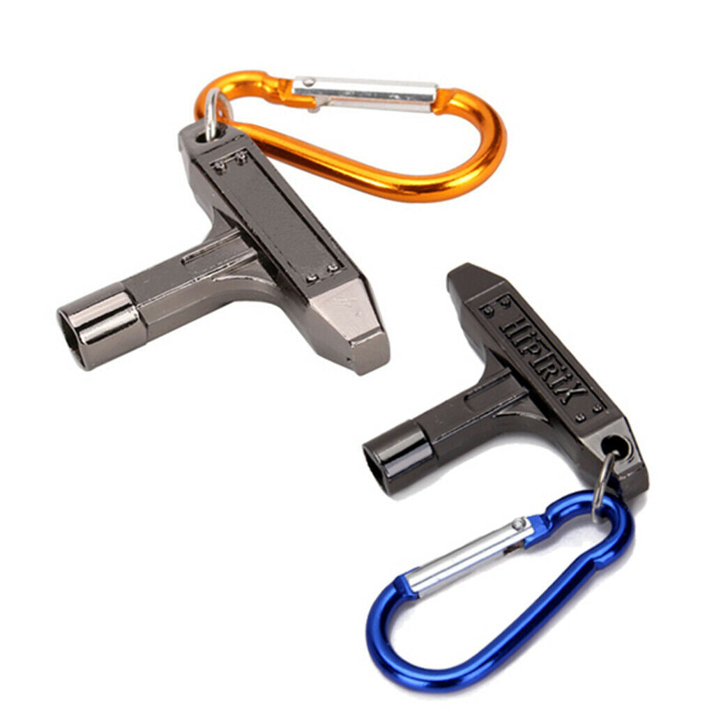 Black Drum Skin Tuning Key w/ Carabiner Musical Instruments Accessories