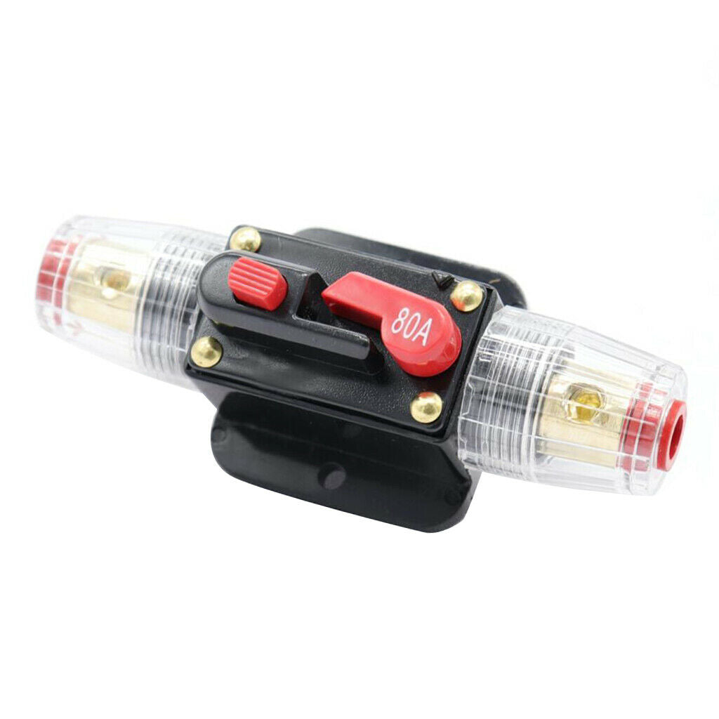12/48 V Car Audio Circuit Breaker Fuse Holder 4 8 AWG Wire 80A