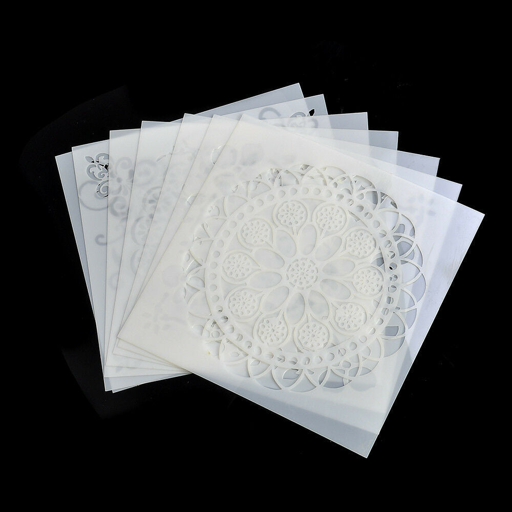 7 Patterns Craft Embossing Template Wall Painting Layering Stencils Scrapbooking
