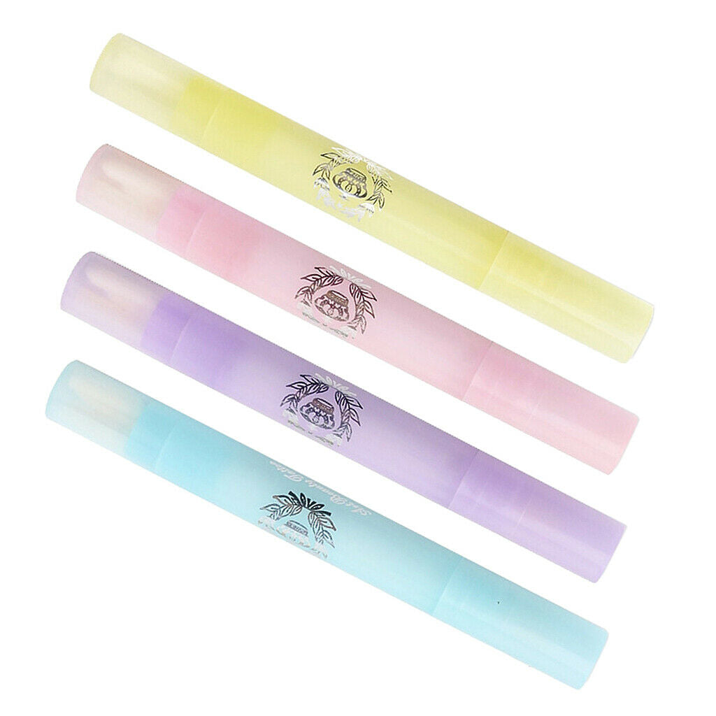 2x Nail Polish Refillable Corrector Clean Up Pen with 6Pcs Replacement Tips