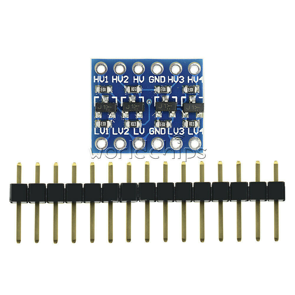2Pcs 4 Channel IIC I2C Logic Level Converter Bi-Directional Module 5V to 3.3V