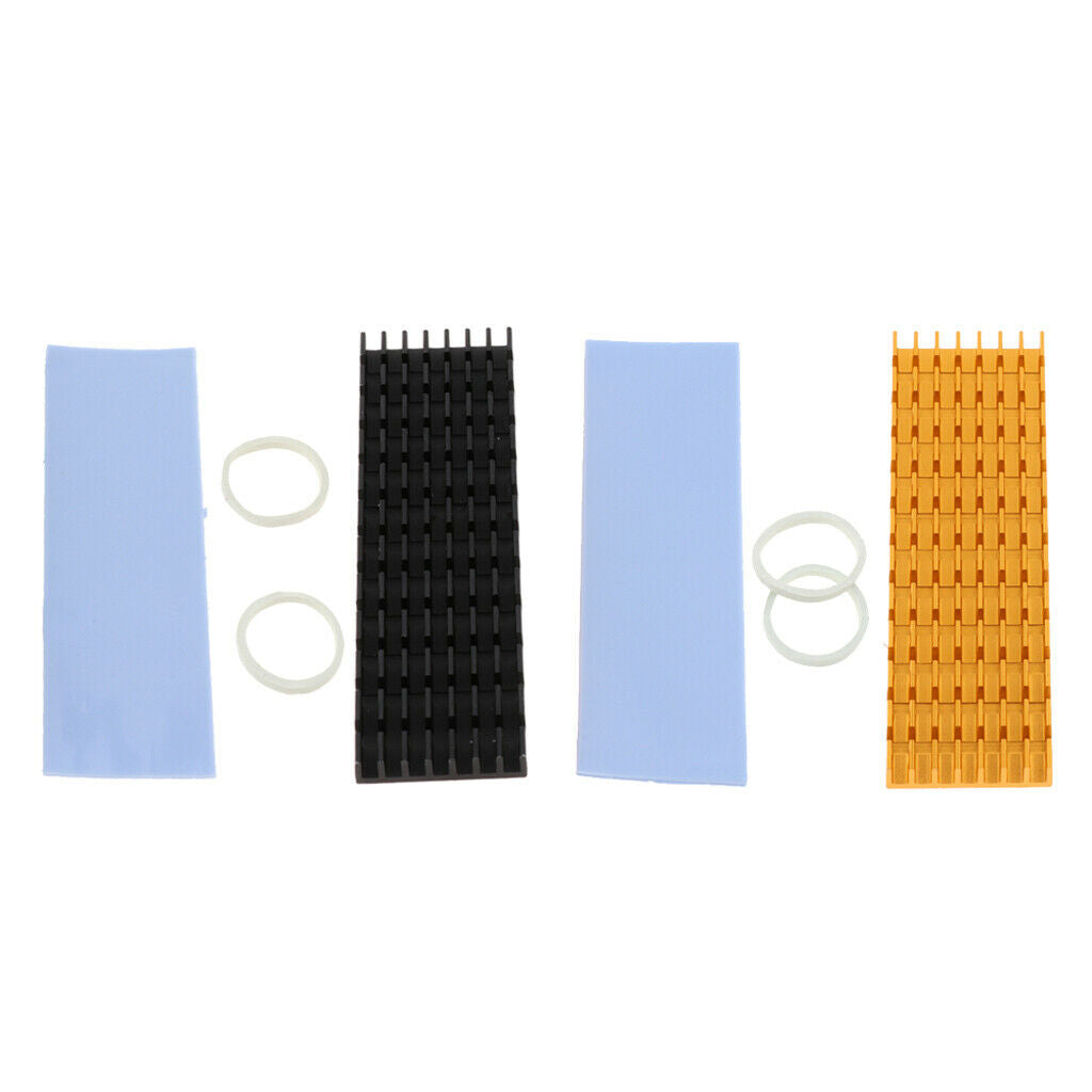 2 Pack PCIe M.2 SSD 2280 Heatsinks Cooler DIY Laptop PC Memory Cooling Fin +