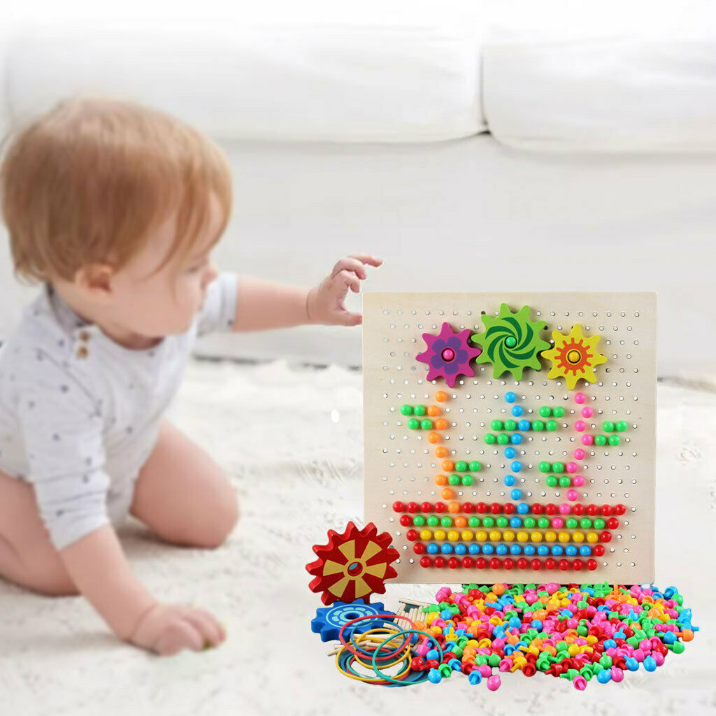 240x Creative Mushroom Nails Pegboard Educational Building Intelligent Games