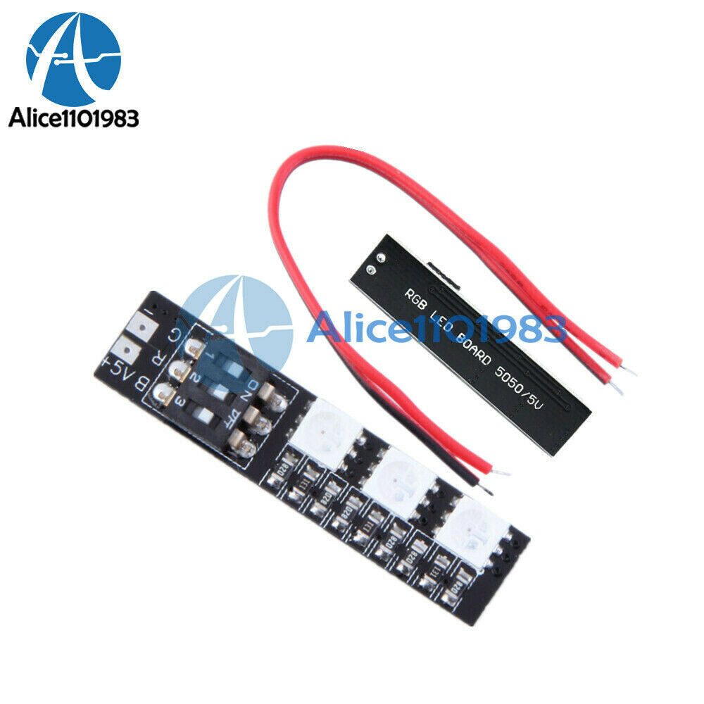 4PCS 3-LED RGB 5050 Light Lamp Board 5V 3S 4S 7 Colors Switch for RC QAV250 FPV