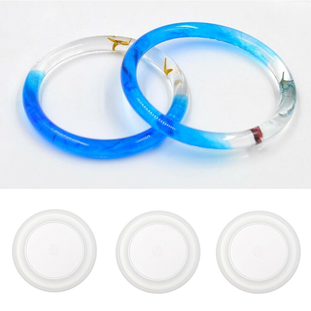 3Pcs Clear Silicone Mold Bracelet DIY Jewelry Findings Tool Accessories