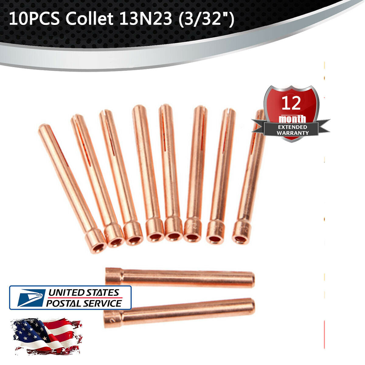 10-pk Premium Quality TIG Collets 13N23 For 9 20 25 Torches