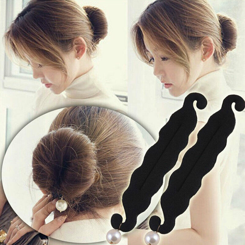 Magic Sponge Clip Foam Donut Hair Styling Bun Maker Curler Tool Ring Twist BBDA