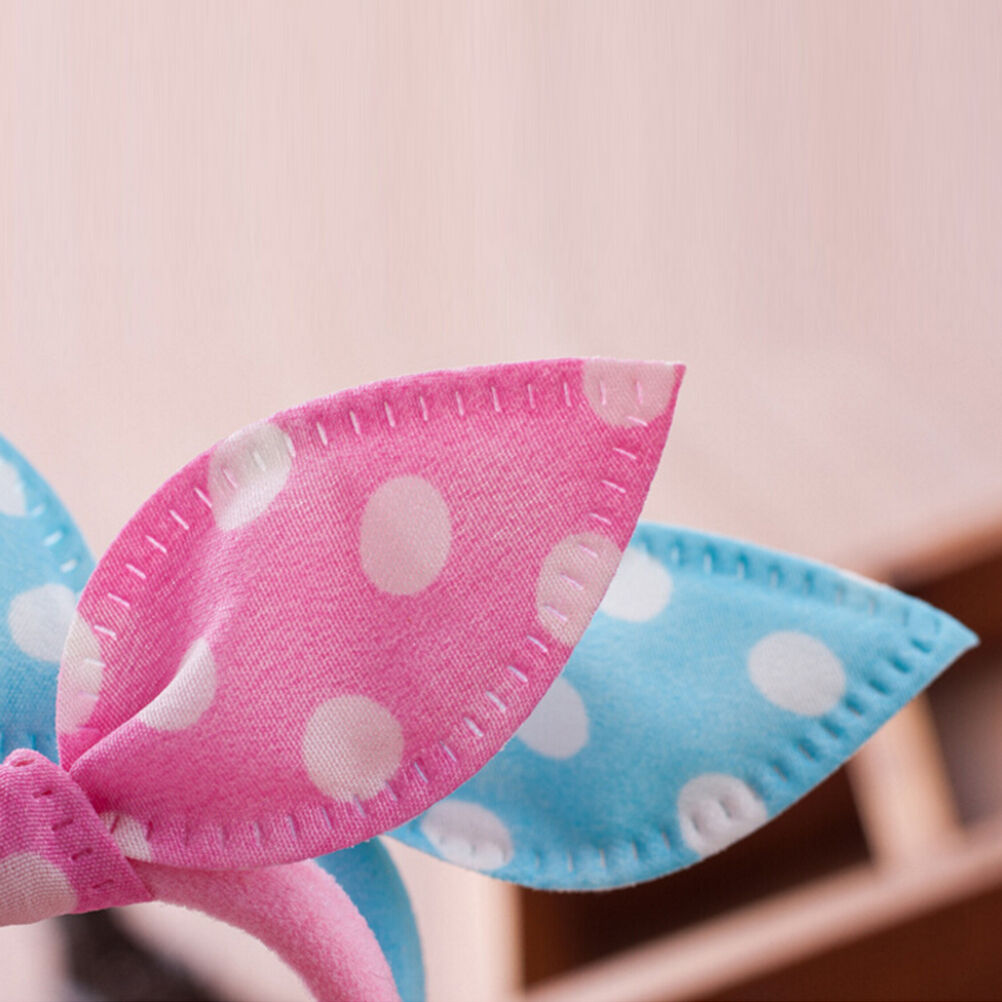 10pcs Rabbit Ears Hair Holders Hair Accessories Child Girl Rubber HairBan.l8