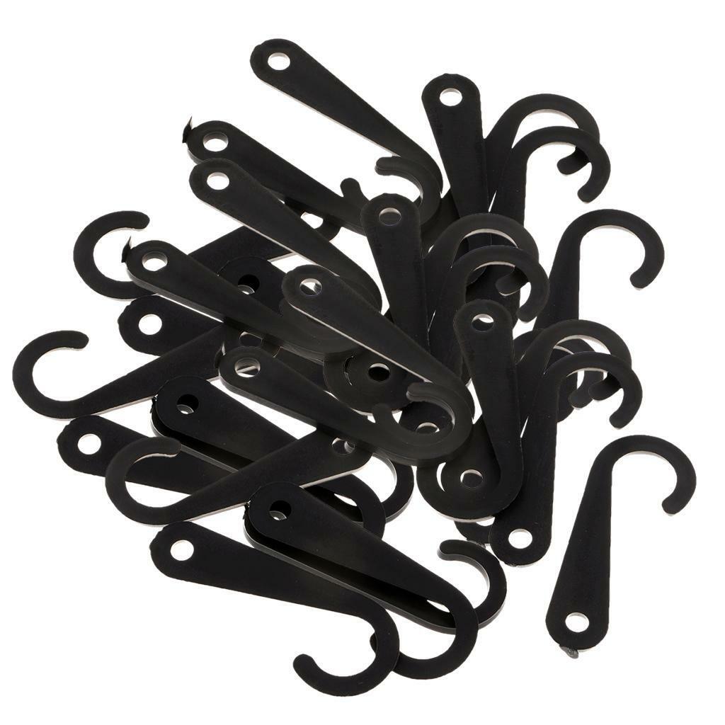 100pcs Sock Hooks Plastic J Hooks Hangers for Retail Display Black White
