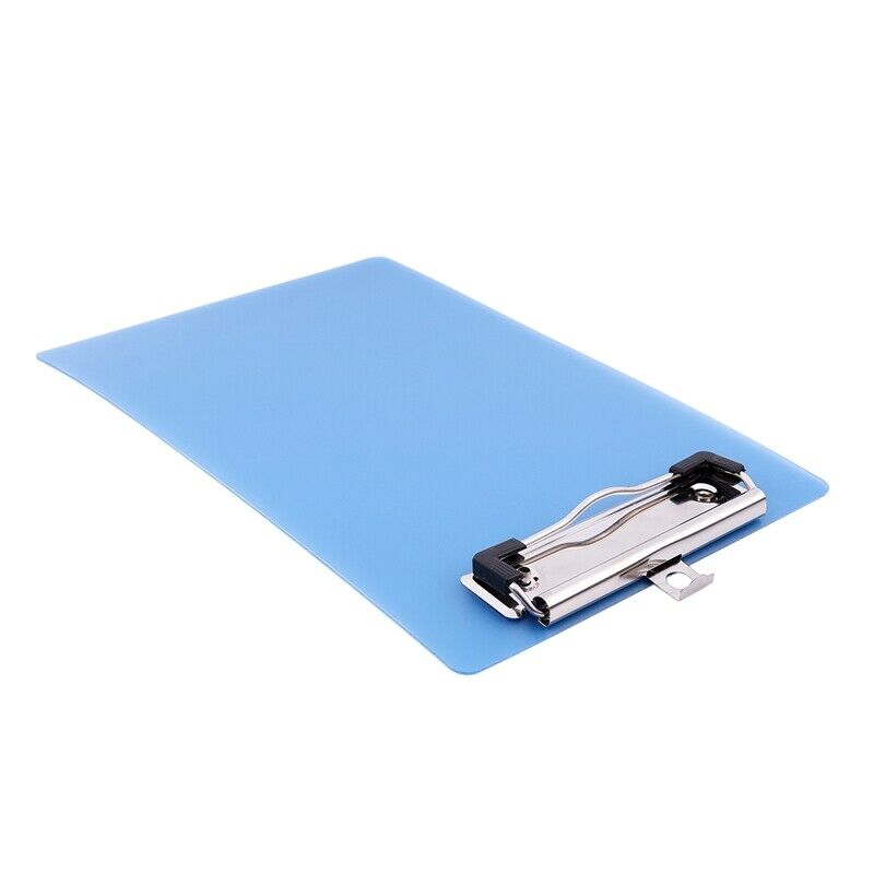 Office School Sp Loaded A5 Paper Holding File Clamp Clip Board Blue C9I2I2
