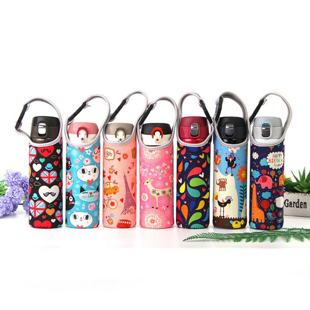 2 Pieces Kid Student Multicolor Insulation Tumbler Cups Sleeve Holders