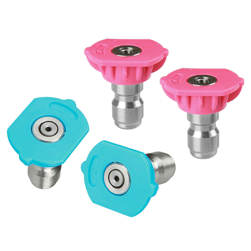 Set of 4 Stainless Steel Soap & Rinse Jet Second Story Nozzle Tips Tool Kit
