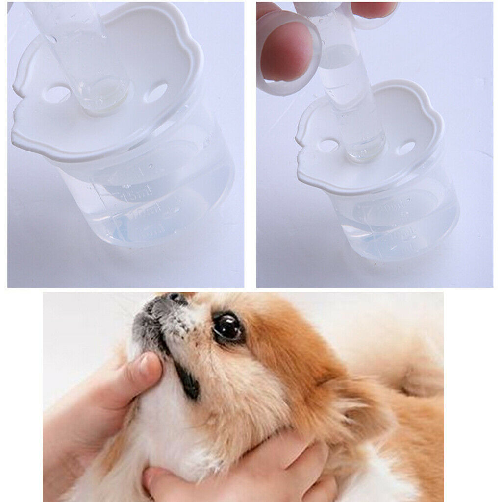2 Pcs Pet Medicine Feeder Dog And Cat Pet Medicine Water Feeder Small Animal